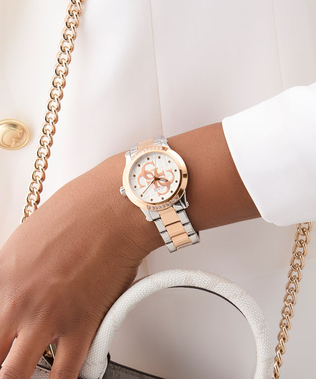 GÛESS Ladies 2-Tone Analog Watch 36mm