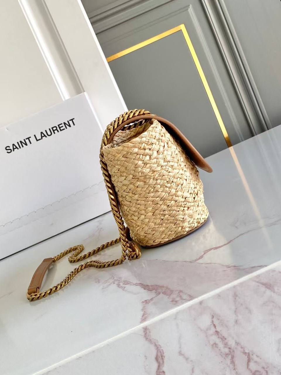 S@int L@urent
Sac Manon Mini en raphia