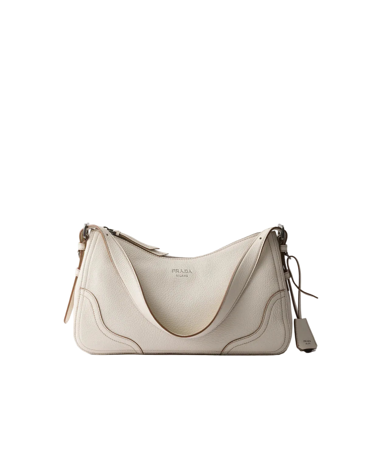 Grand sac porté épaule en cuir Prada Aimée