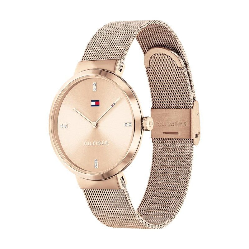 Tommy Hilfiger Liberty Montre Femme Acier Doré Rose Milanais 1782218