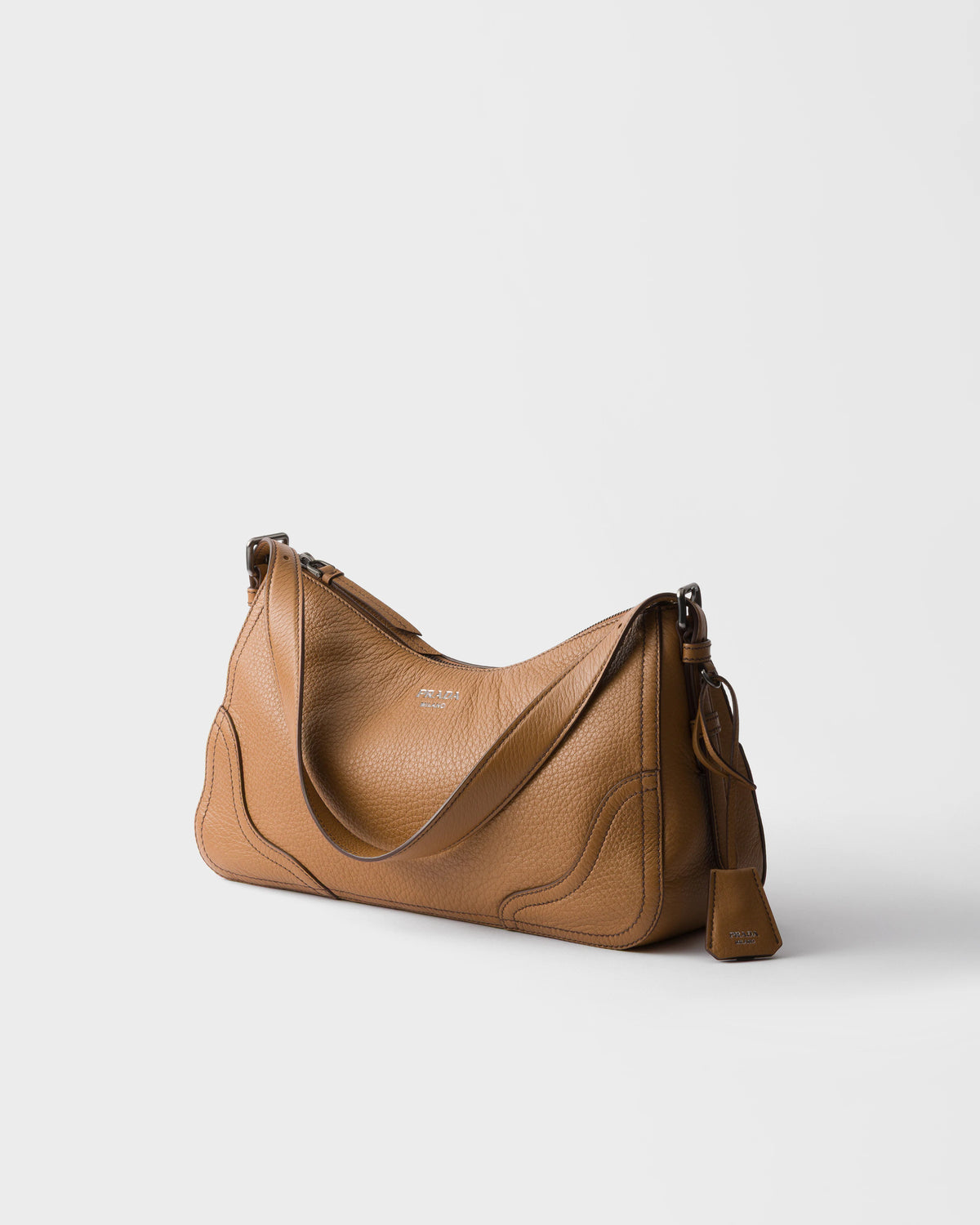 Grand sac porté épaule en cuir Prada Aimée