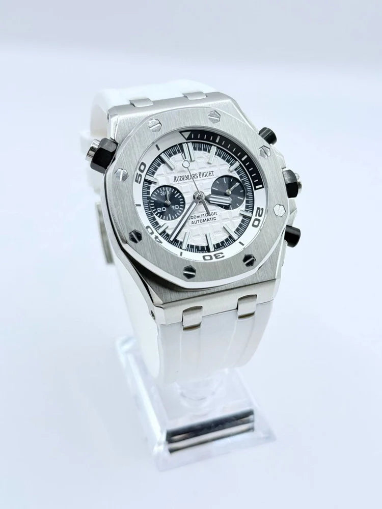 Montre Audemars Piguet Royal Oak Offshore Diver Chronographe Cadran Blanc