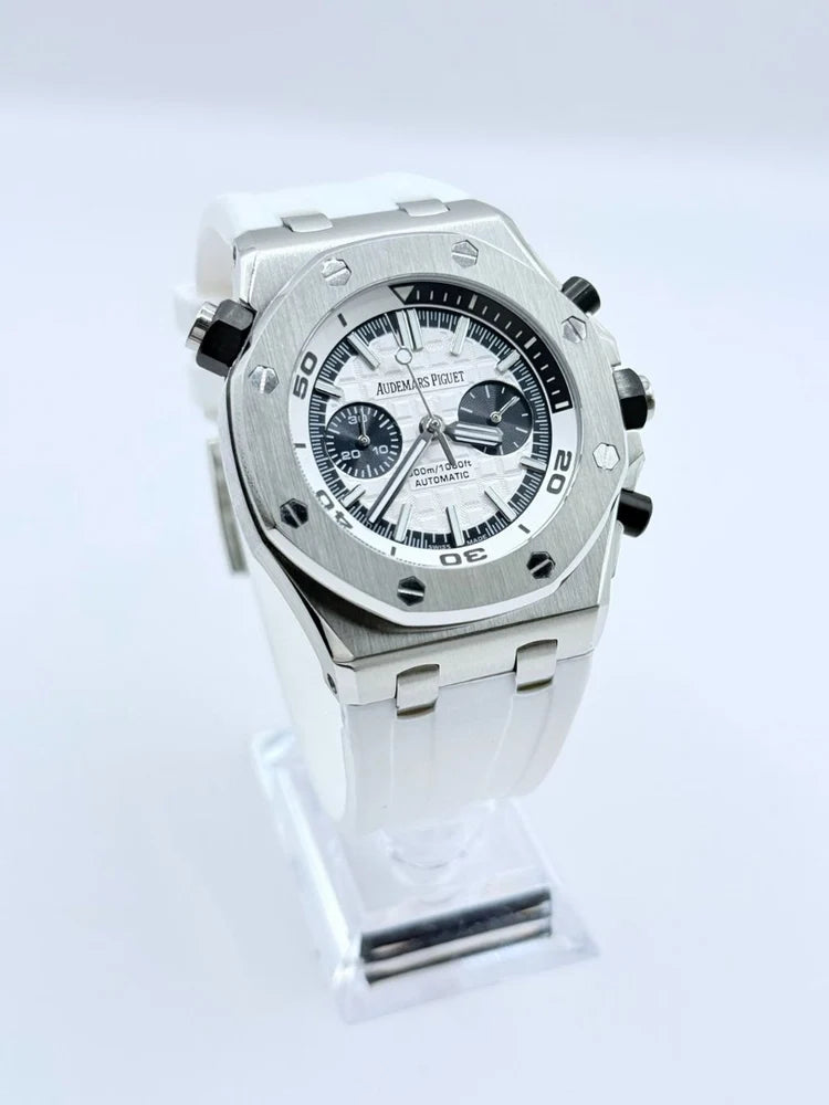 Montre Audemars Piguet Royal Oak Offshore Diver Chronographe Cadran Blanc