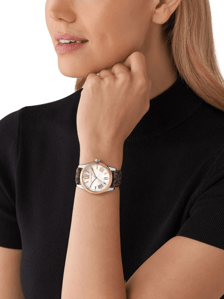 Michael Kors Montre Lexington bicolore avec logo signature