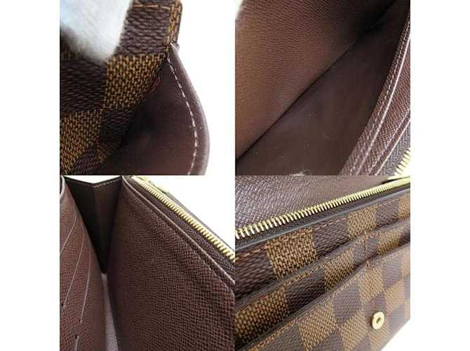 LV Portefeuille Sarah Long Wallet Damier ebène