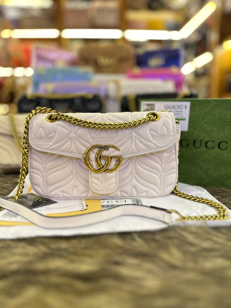 GG X Adidas
Sac à main,Blanc