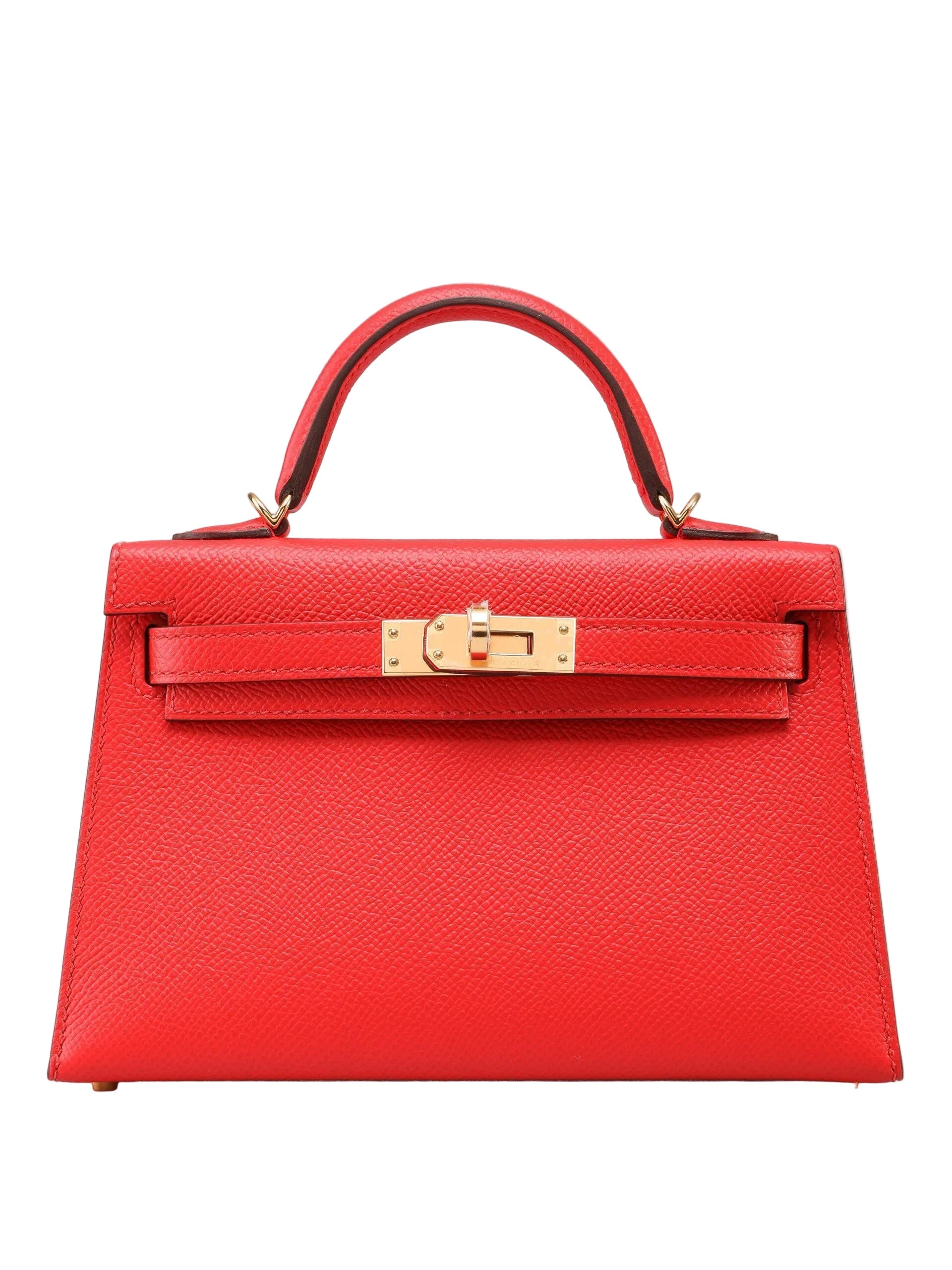 Hermès Mini Kelly 20 II Rouge De Coeur Veau Epsom