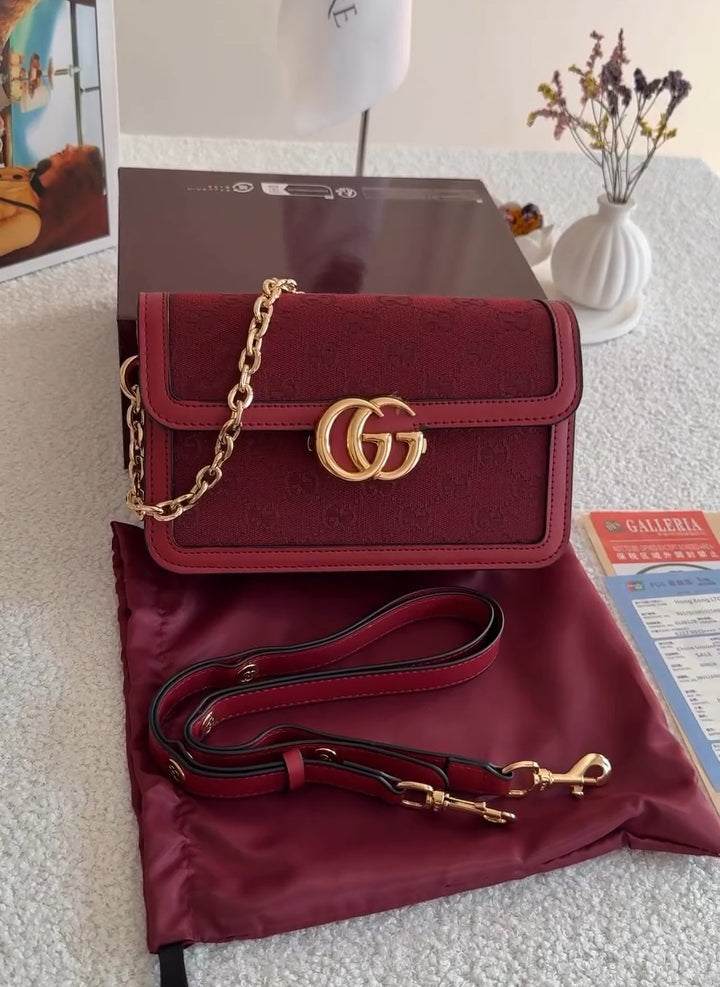 Sac bandoulière GG Go Small – Rouge Ancora Rouge