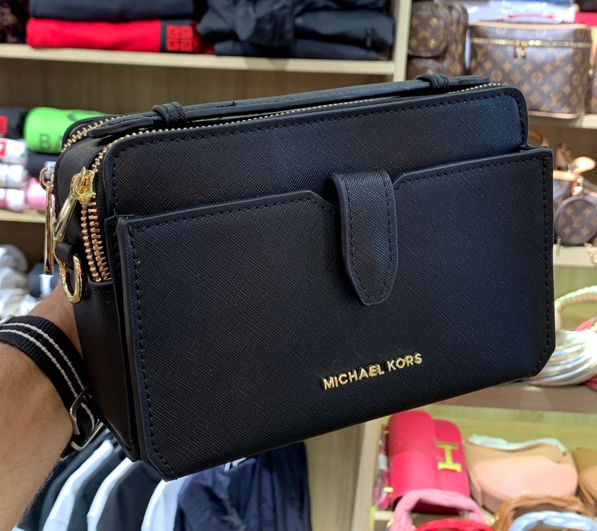 Mich@el Kors Medium double zipper phone crossbody