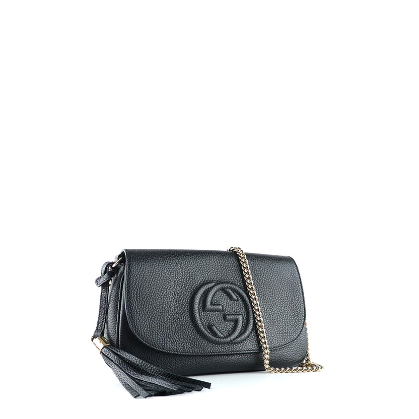 GG
Sac à bandoulière Soho grainé noir