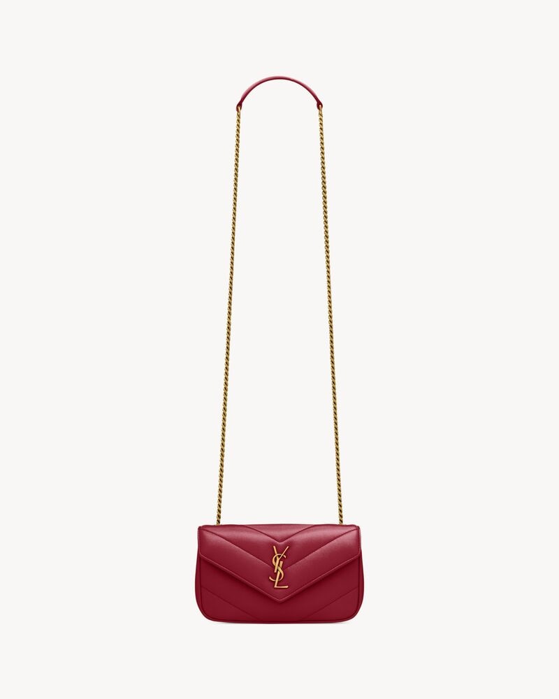 YSL LOULOU MINI d’agneau DEEPLY RED