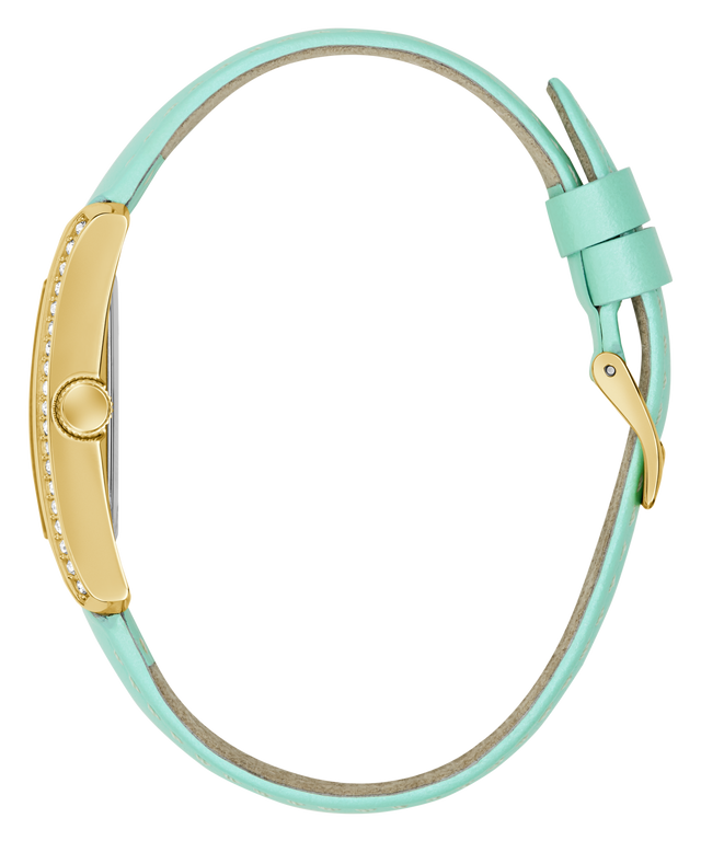 Montre analogique GÛESS pour femme, couleur or vert 27 mm
