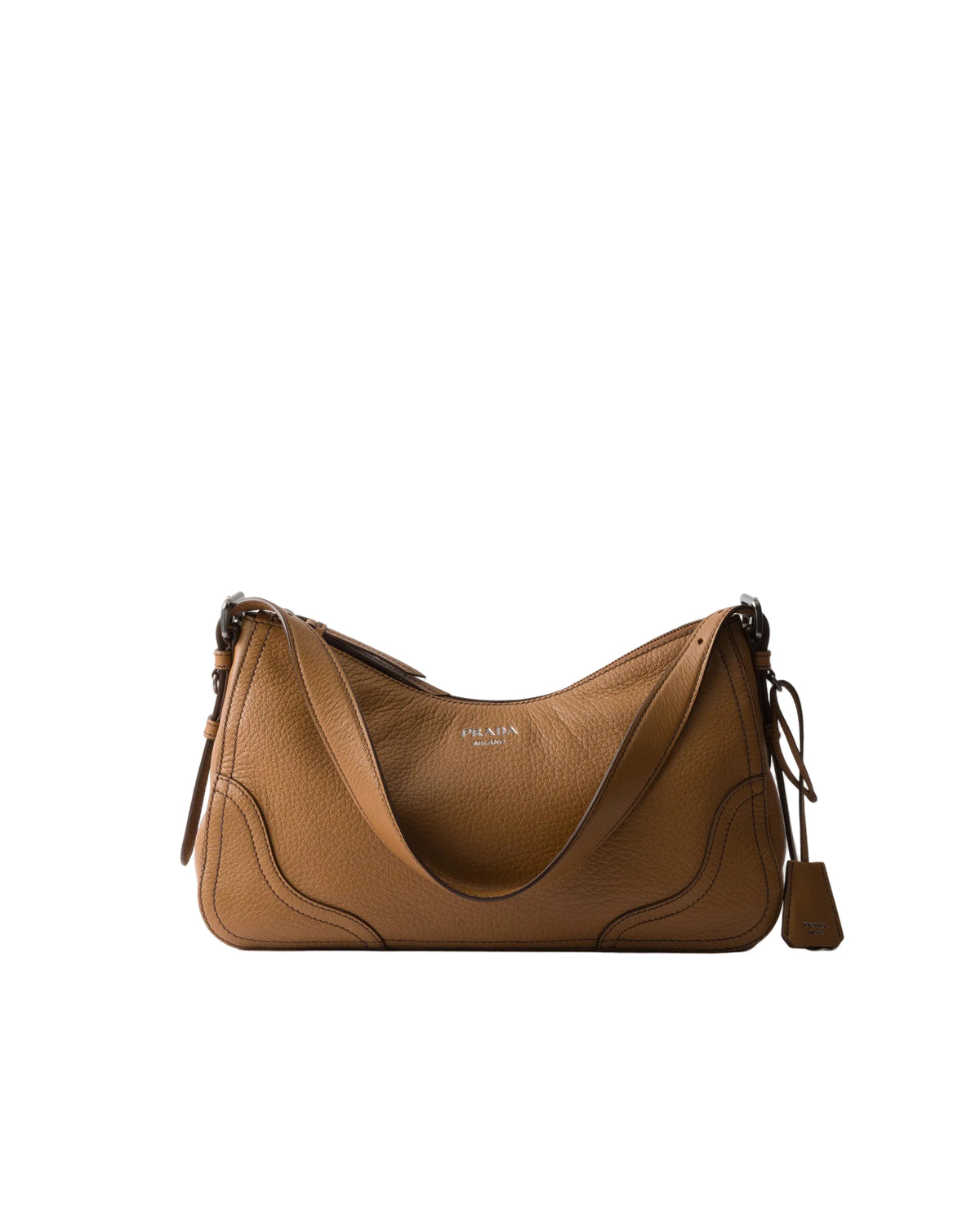 Grand sac porté épaule en cuir Prada Aimée