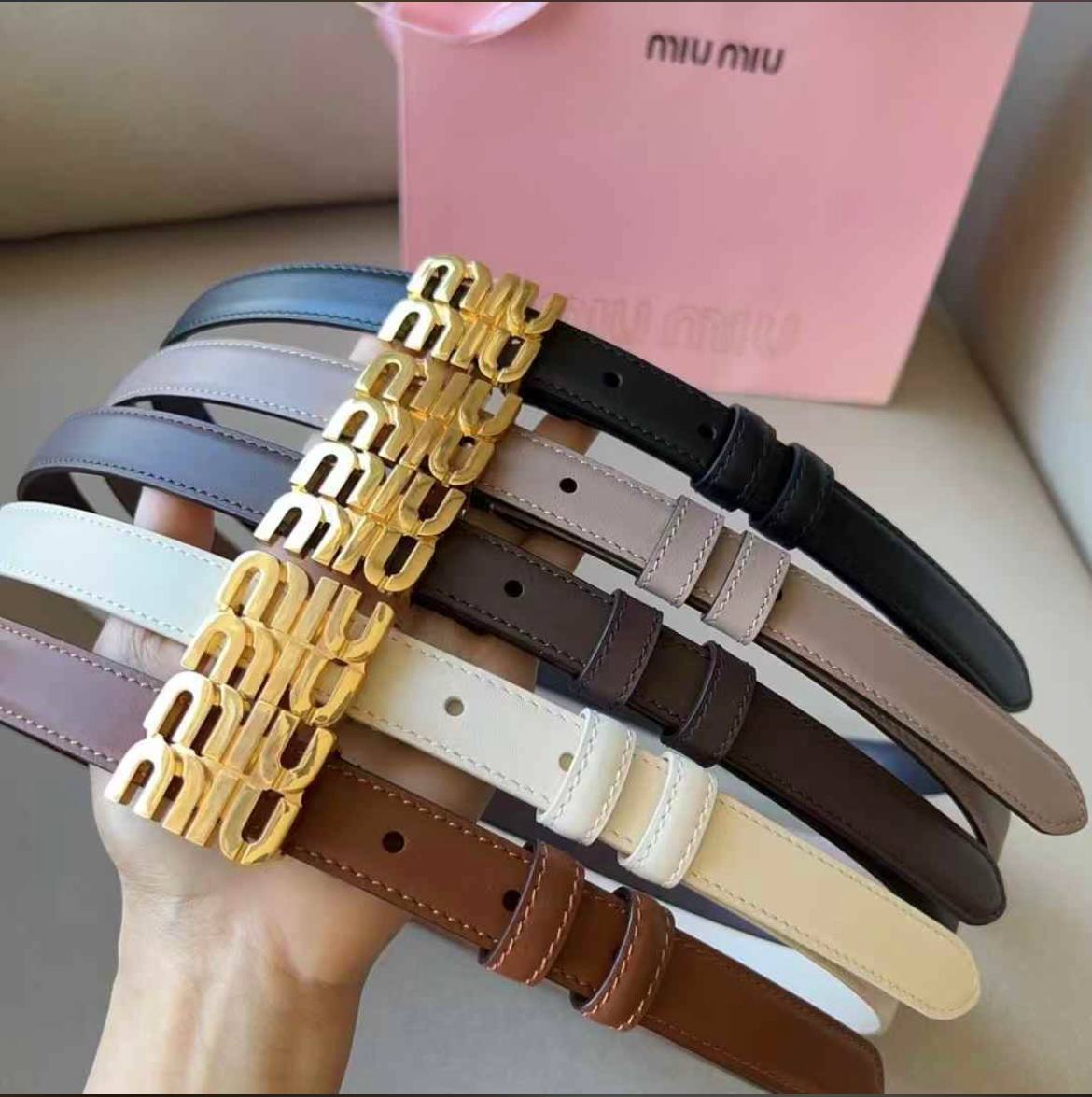 MIÛ MIÜ Ceinture, Noir