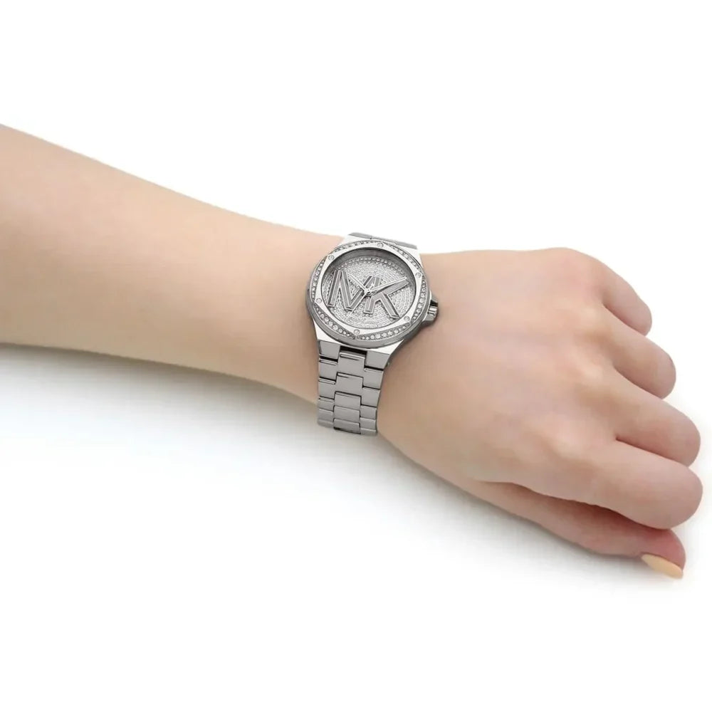 Michael Kors Montre Lennox argentée à logo et à pavé