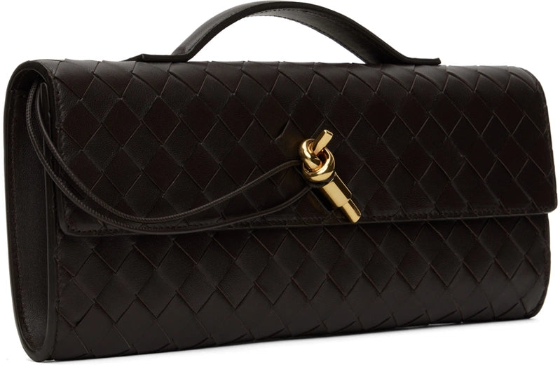 Bottega Veneta pochette longue marron Andiamo