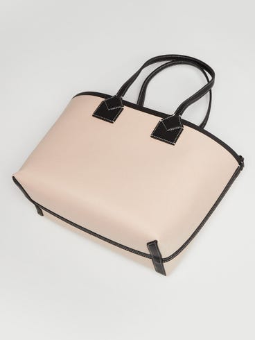 Burberry Sac cabas Heritage moyen en toile beige