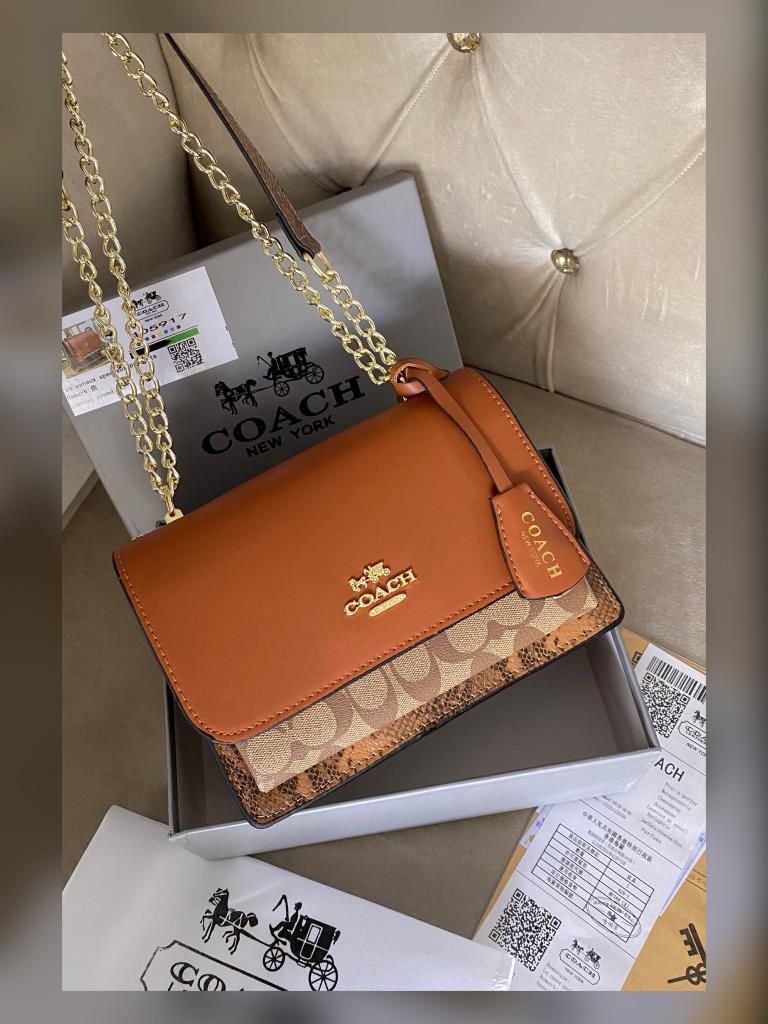 Co@ch Porté Croisé Klare En Toile Signature