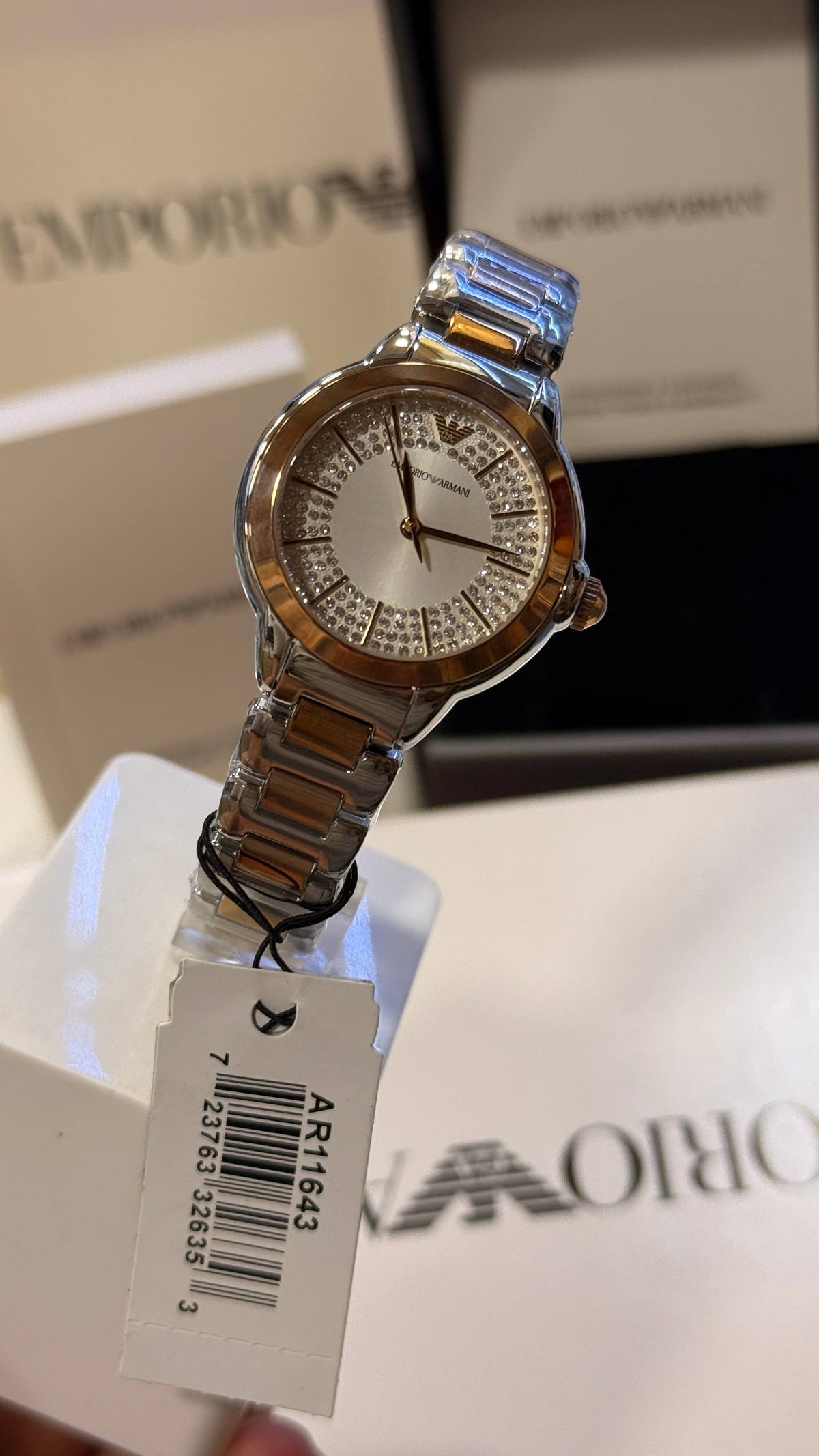Montre Emporio Armani Mia Bicolore Rosé Pour Femme, AR11643