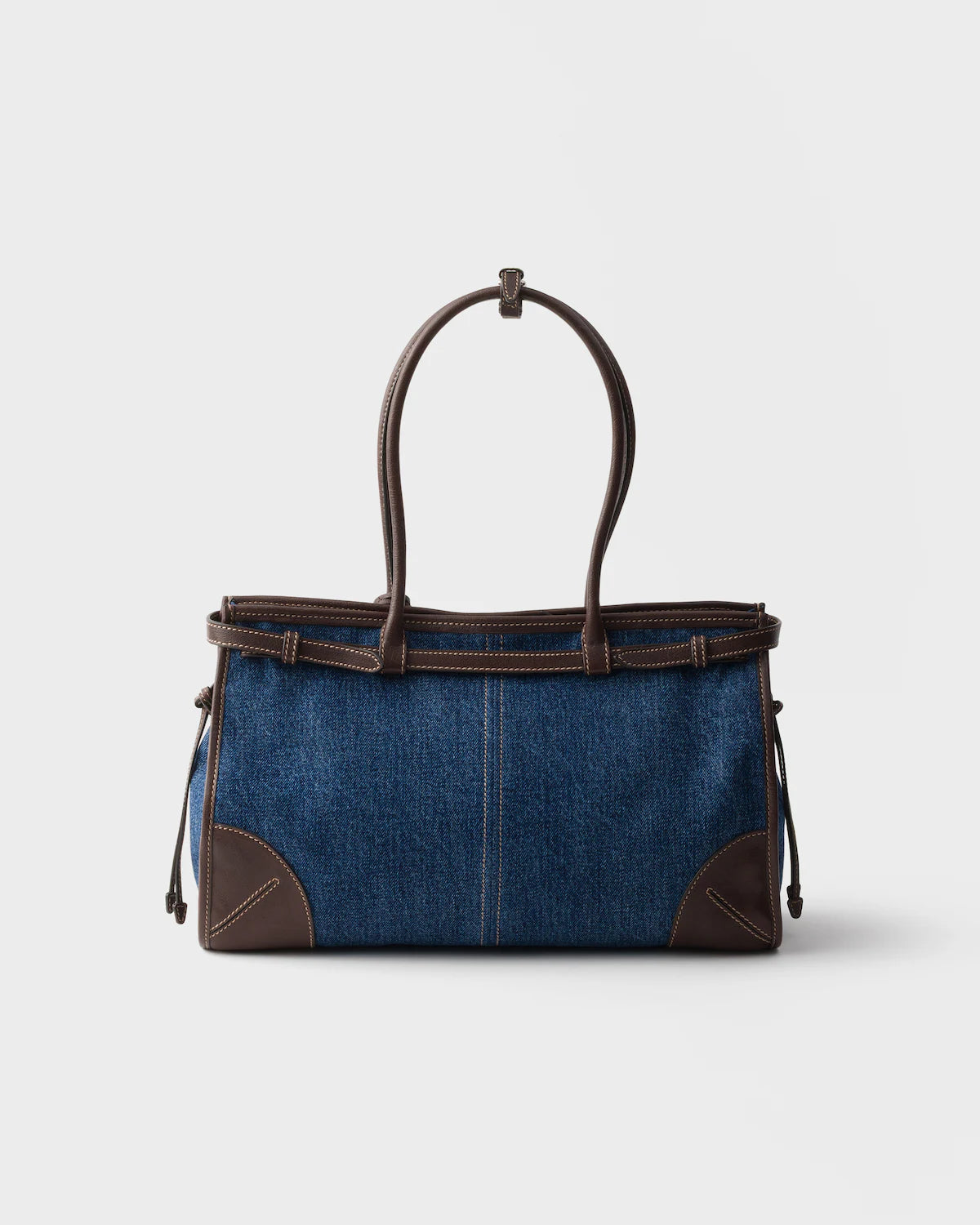 Grand sac à main Bonnie en denim et cuir