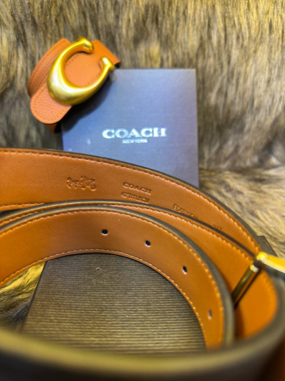 Co@ch Ceinture Réversible Sur Mesure à Boucle C Sculptée 32 Mm