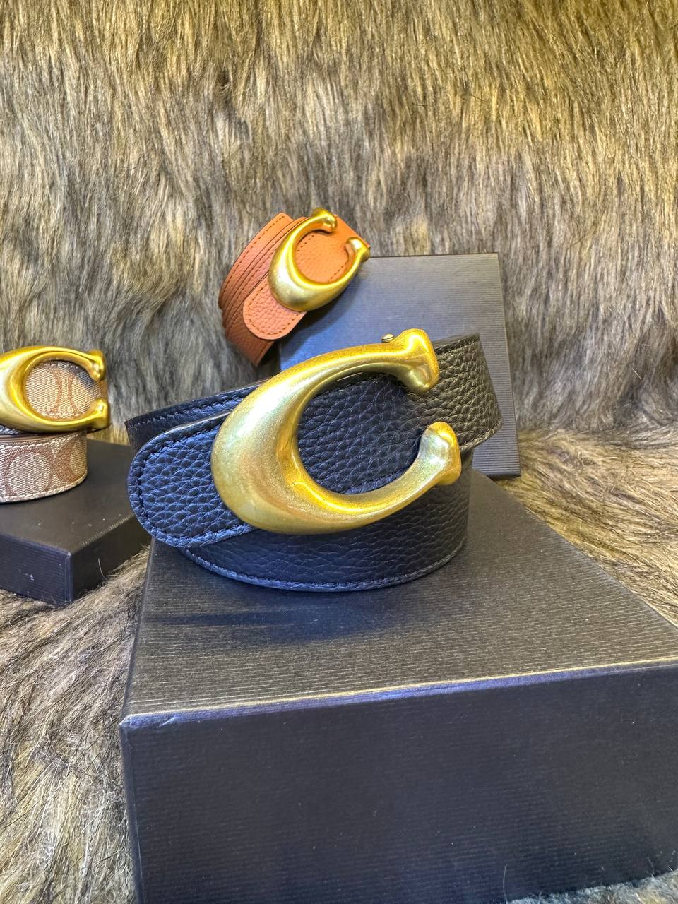 Co@ch Ceinture Réversible Sur Mesure à Boucle C Sculptée 32 Mm