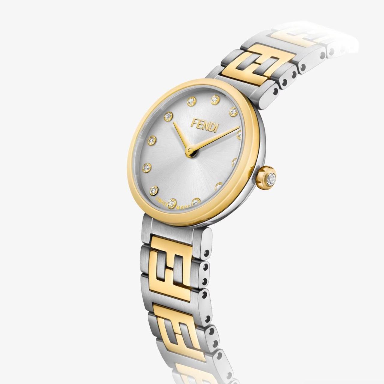 Montre Fendi pour femme argentée et dorée