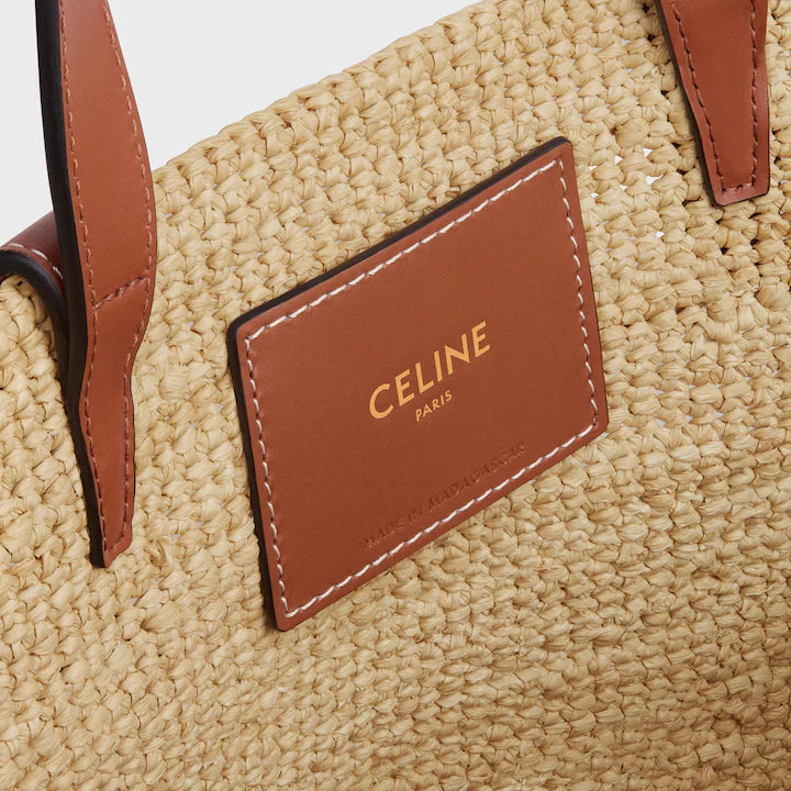 Panier classique Teen Celine souple en raphia