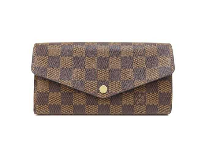 LV Portefeuille Sarah Long Wallet Damier ebène