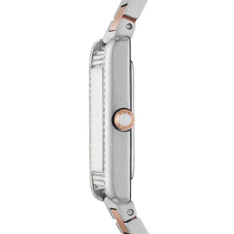 Emporio Armani 32mm Stainless Steel and Rose Gold Tone Crystal Ladies Watch