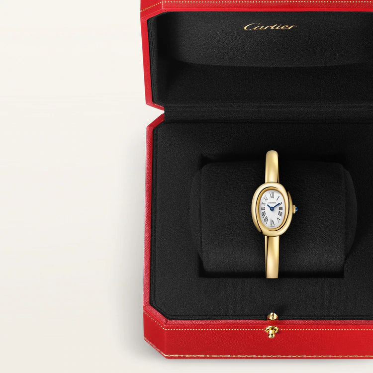 Montre Cartier Baignoire Mini modèle, taille 17, mouvement quartz, or jaune