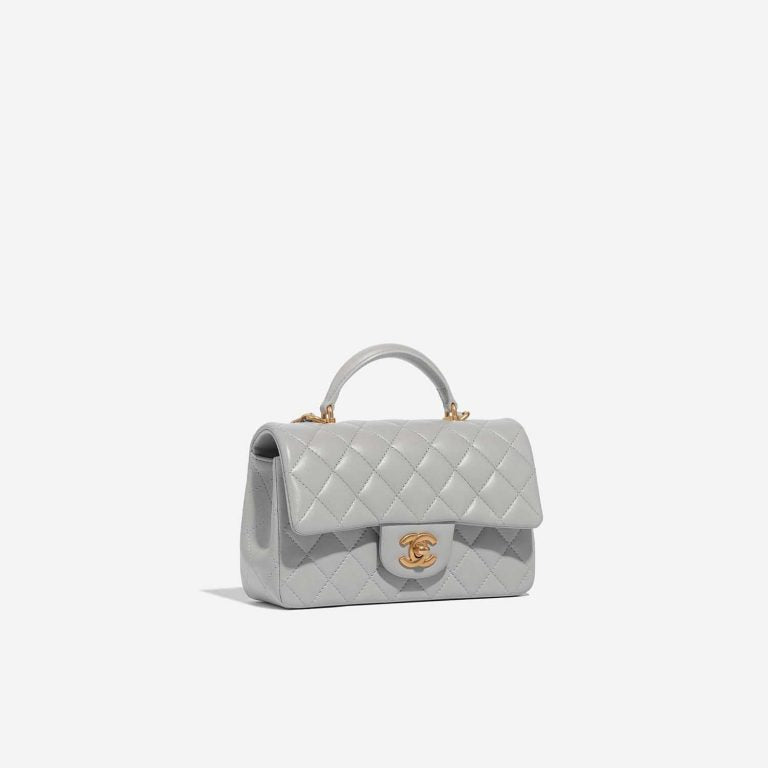 Ch@nel
Classique à Poignée Mini Rectangulaire Agneau Gris