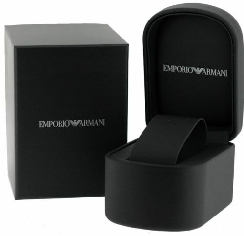 Emporio Armani Montre homme chronographe habillée, cadran noir, date AR2486