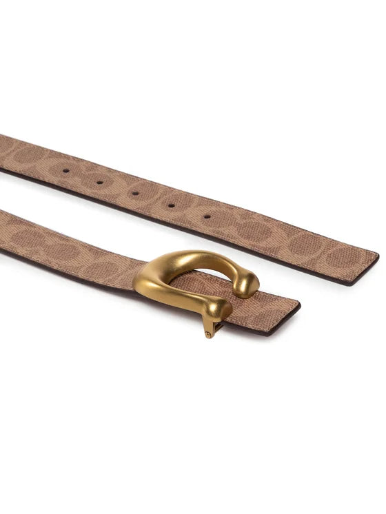 Ceinture Réversible Sculptée Signature En Toile Signature