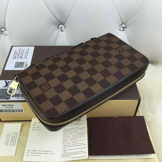 LV Zippy XL Portefeuille Damier Ebene Toile