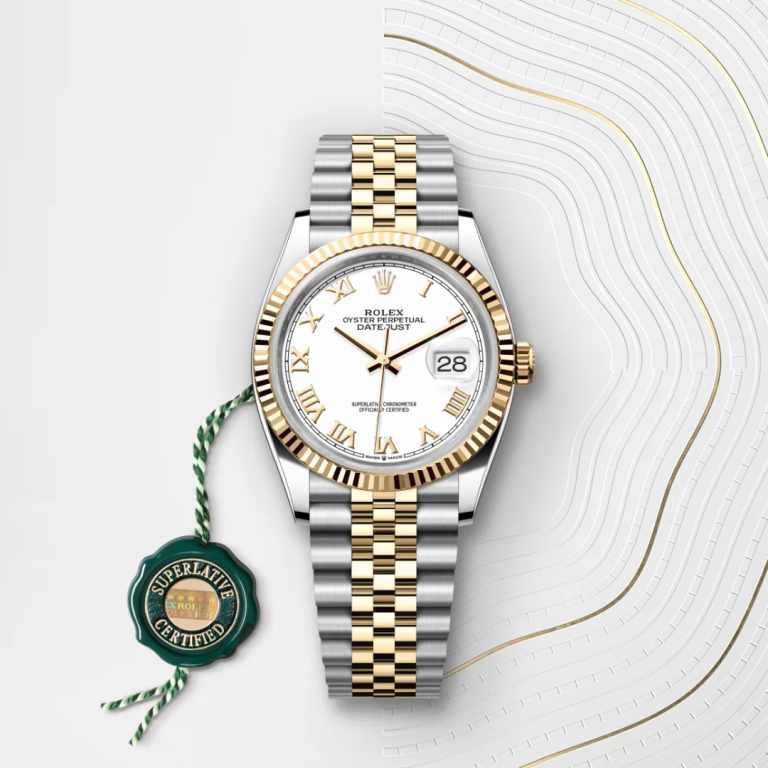 Montre Rolex Datejust
Oyster, 36 mm, acier Oystersteel et or jaune
