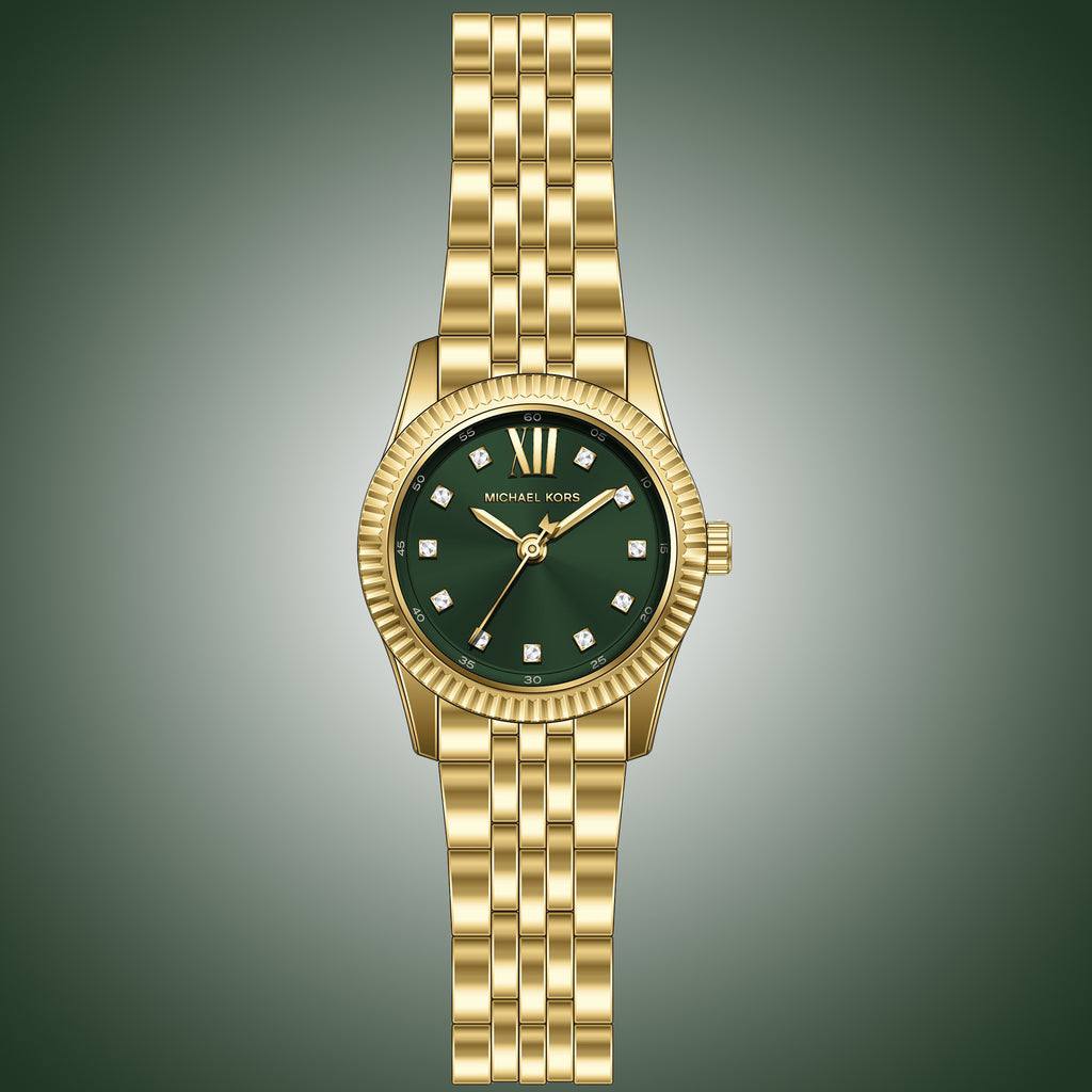 Michael Kors
Petite montre Lexington dorée à pierres pavées