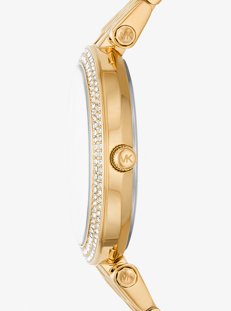 MK Montre Darci miniature dorée à pavé
