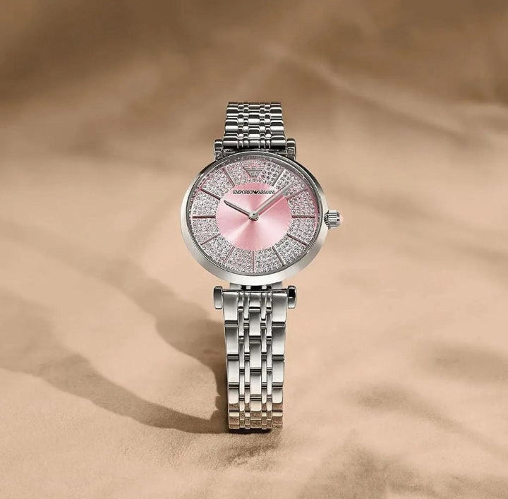 Emporio Armani Montre à deux aiguilles en acier inoxydable