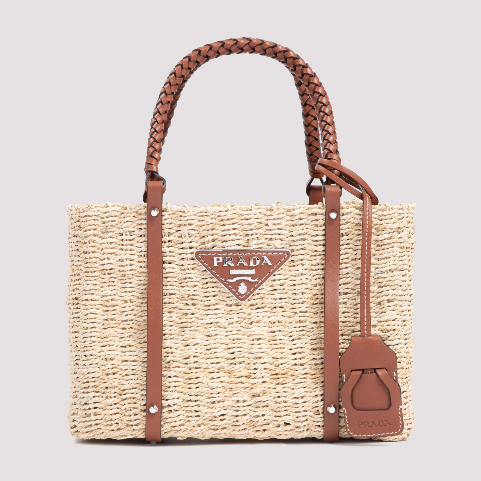 Pr@da
Pr@da Two Tone Woven Tote Bag