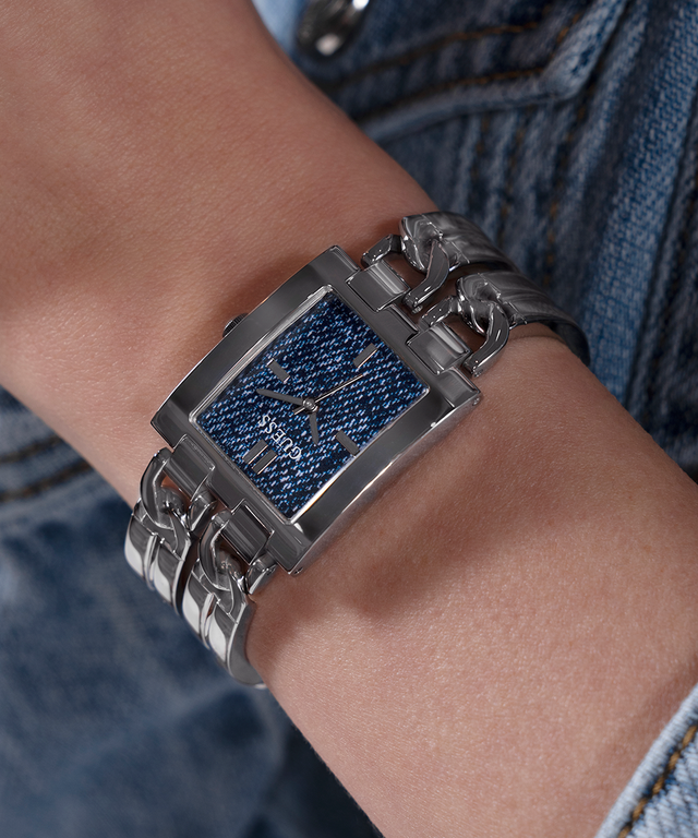 GUESS Ladies Silver Tone Analog Watch