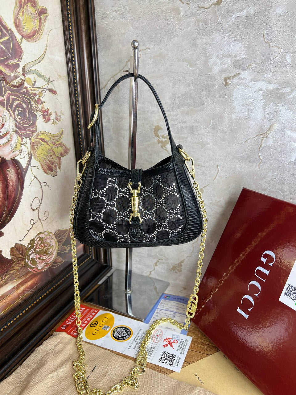 GG Sac Jackie 1961 en lézard petite taille