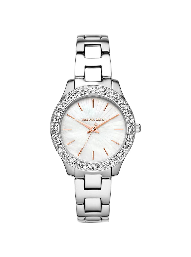 MK Montre Liliane bicolore avec pierres pavées