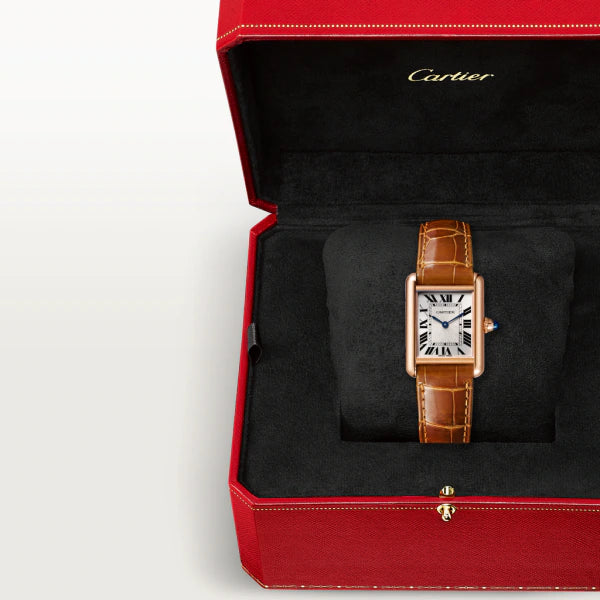 Tank Louis C@rtier watch
Small model, hand-wound mechanical movement, rose gold