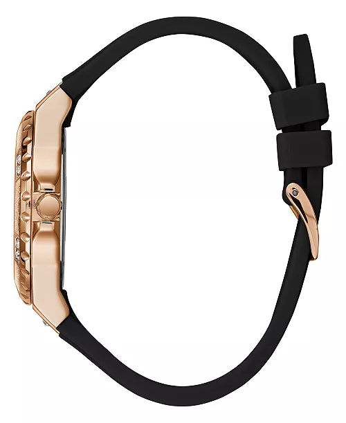 Gûess Multi-function Black Silicone Watch 39mm