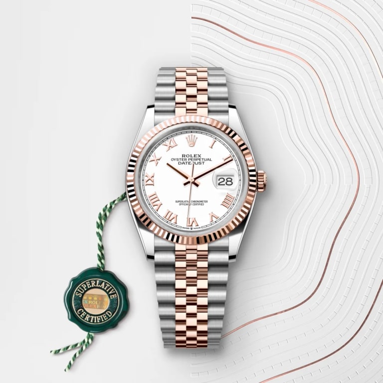 Montre Rolex Datejust
Oyster, 36 mm, acier Oystersteel et or Everose