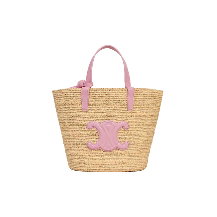 Panier classique Teen Celine souple en raphia