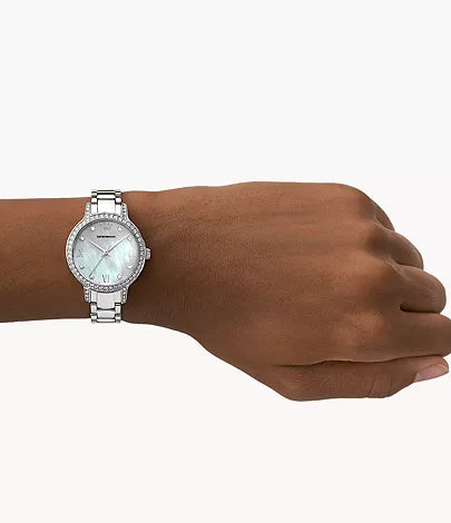 Montre Empôriô Armani à trois aiguilles en acier inoxydable
