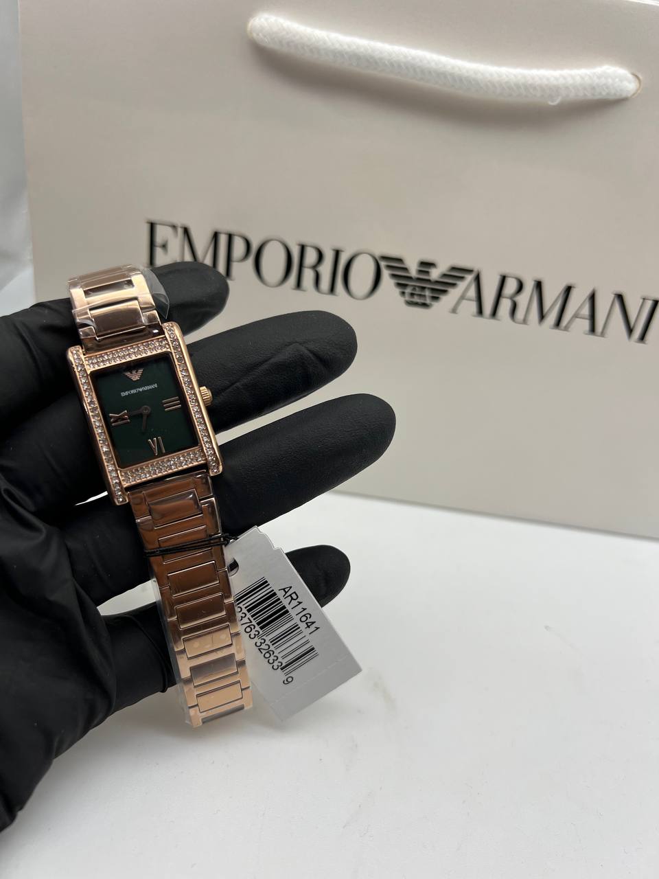 Emporio Armani Genni Green Dial Ladies Watch- AR11641