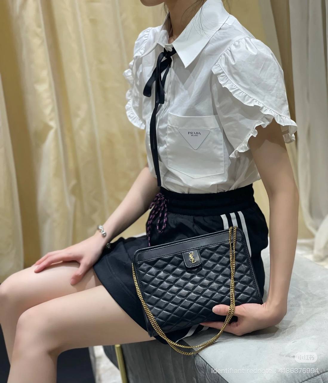 S@int L@urent
Black Quilted Logo Victoire Shoulder Bag